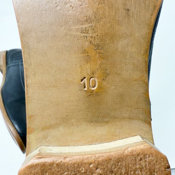 Bed Stu ROAN Gray Leather Flat Ankle Boots Women's Size 10 EUC Pull On - Picture 7 of 11